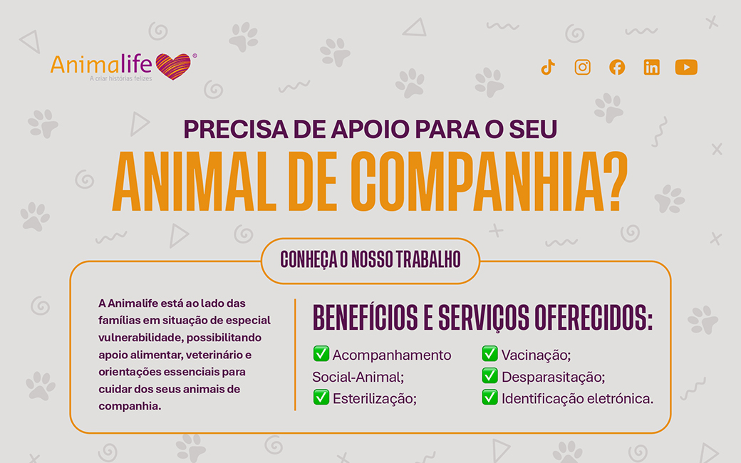 Precisa de apoio para o seu animal de companhia?